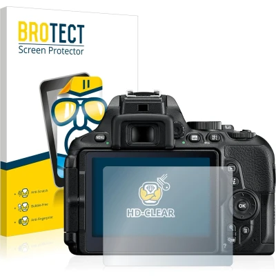 Afbeelding van BROTECT Screenprotector voor Nikon D5600 Folie Beschermfolie transparant (2 Stuks)