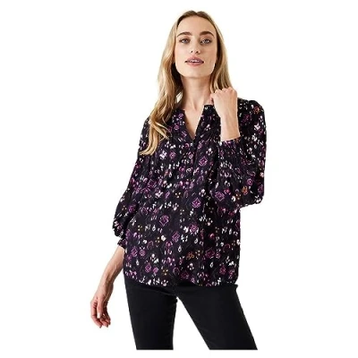 Afbeelding van Garcia WITH Print Blouse, Dames, Maat: Large, Black