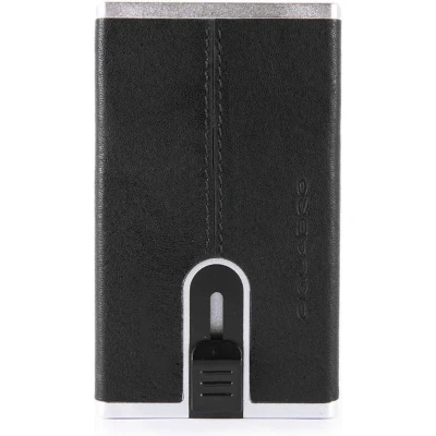 Afbeelding van Piquadro Square Visitekaarthouder, Maat: One Size, Black