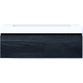 Afbeelding van Looox solid drawer box 120cm surface wb 850 1 la black meubel swdb1200bl