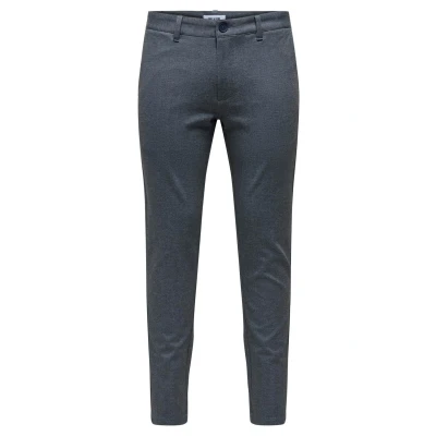 Afbeelding van Only &amp; Sons Onsmark Slim Ditsy 020934 Pant 22030256 Donker Blauw Heren The Stone