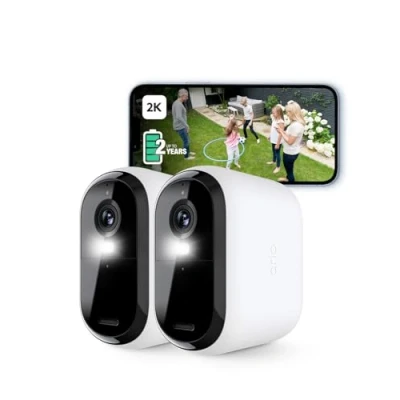 Afbeelding van ARLO ESSENTIAL2 XL 2K OUTDOOR CAMERA 2 PACK VMC3252 100EUS IP Bewakingscameraset WiFi Met cameras 2688 x 1520 Pixel