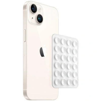 Afbeelding van Selencia 2 Pack Telefoonhouder zuignap Wit / White Siliconen En TPU (zacht)