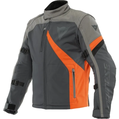 Afbeelding van Dainese Ranch Tex Motorfiets textiel jas, zwart grijs oranje, afmeting 52 voor man