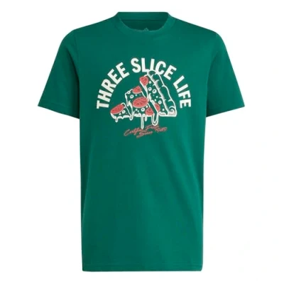 Afbeelding van adidas Uniseks Kind LOUNGE PIZZA GRAPHIC T SHIRT, collegiate green, 7 8 Years