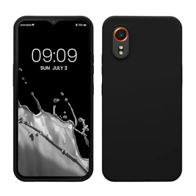 Afbeelding van kwmobile telefoonhoesje geschikt voor Samsung Galaxy Xcover7 Hoesje met siliconen coating Smartphone case in zwart