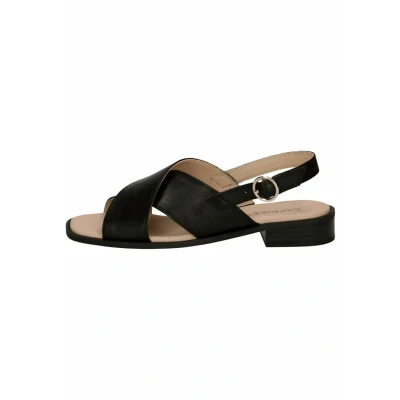 Afbeelding van CAPRICE Elegante damessandalen van leer, Black Nappa, 40 EU