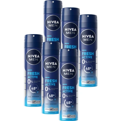 Afbeelding van 6x Nivea Fresh Active 0% Deospray 150ml kopen? Nu in de aanbieding bij Voordelig