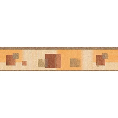 Afbeelding van MODERN BEHANGRAND goud beige bruin oranje A.S. Création Only Borders 11