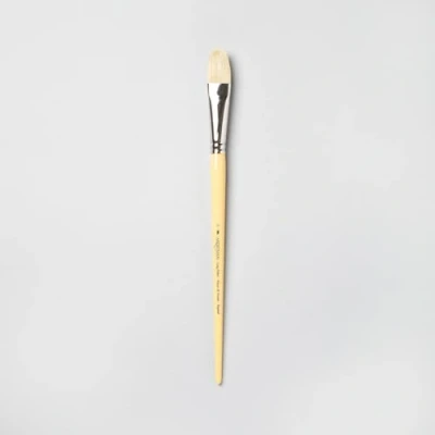 Afbeelding van Winsor &amp; Newton 5870012 Artists varkenshaarpenseel gemaakt van hoogwaardig Chunking varkenshaar voor olieverf en acrylverf Filbert penseel lange Steel Nr. 12,