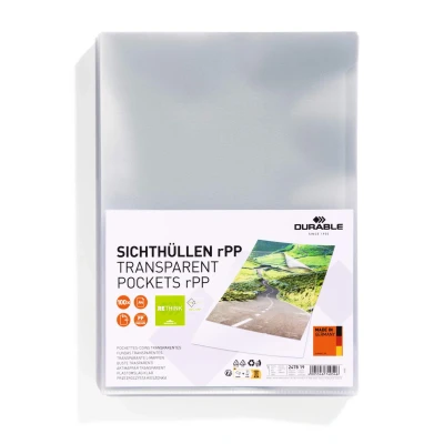 Afbeelding van Transparante L map STANDARD A4 rPP pak van 100 per 5