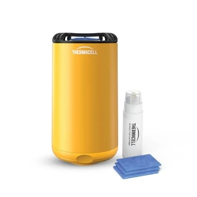 Afbeelding van Thermacell Halo Mini muggen en muggenbescherming, voor buitenactiviteiten, 20 m² beschermingszone, geur DEET vrij, inclusief 12 uur brandstofpatroon + 3 matten, citrus