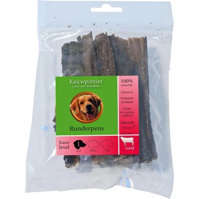 Afbeelding van Natuurlijke snack zak runderpens 80 gram Gebr. de Boon