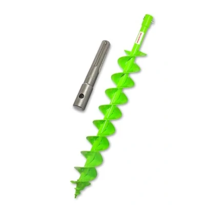 Afbeelding van WERHE Profi boormachine voor grondboren 100 mm dubbelassige paalboormachine Putboor robuuste boorpunt met SDS Max adapter