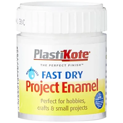 Afbeelding van Plastikote B5W 59 ml emaille verffles plat wit B5