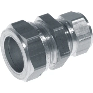 Afbeelding van VSH Super rechte koppeling 15 x 10 mm knel vernikkeld