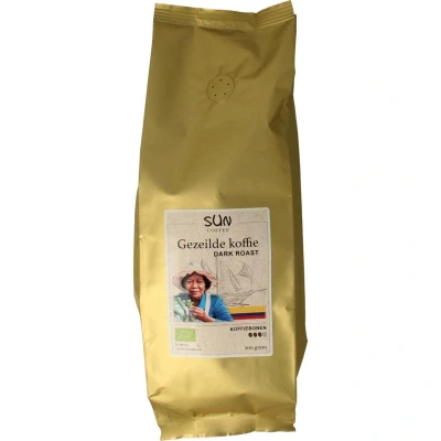 Afbeelding van Gezeilde koffiebonen dark roast bio