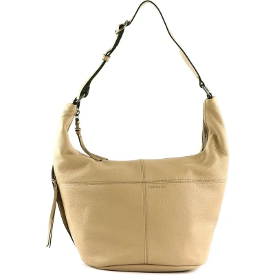 Afbeelding van FREDsBRUDER Leren Schoudertas Pruvia Small Bucket Sand Beige