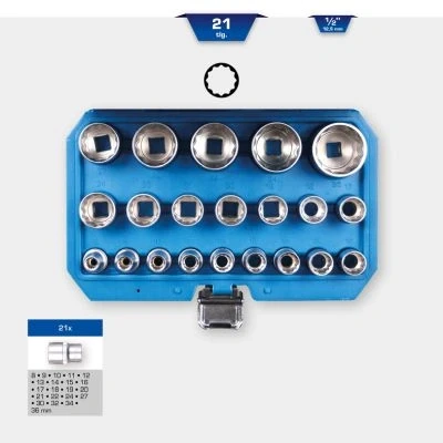 Afbeelding van Brilliant Tools, Dopsleutel + dopmoer, BT022405 (36 mm, 18 11 12 20 19 27 15 25 13 21 33 14 29 8 10 30 34 23 26 22 17 28 9 16 32 35 24 31 mm)