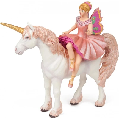 Afbeelding van Speelfiguur Fantasie Eenhoorn met een elf ballerina