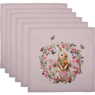 Afbeelding van Clayre &amp; Eef Roze Servetten 6 stuks 40*40 cm SPL HBU43