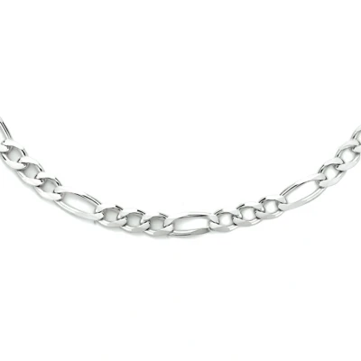 Afbeelding van Zilver Gerhodineerde Collier figaro 4 1333846 Sieraden compleet horloge Zilverkleur