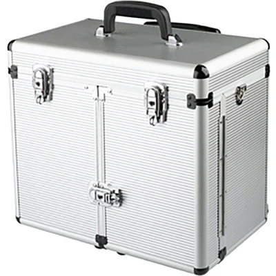 Afbeelding van Sibel Maxi aluminium koffer met trolley Zilver Haibu by Kapperskorting.com