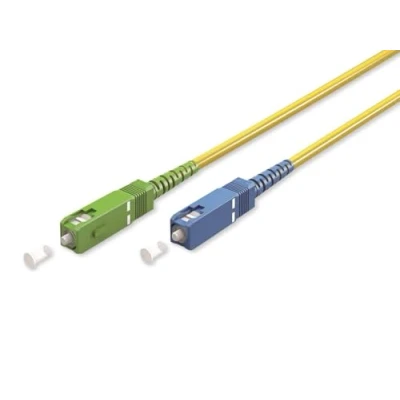Afbeelding van SC/UPC SC/APC Simplex FTTH kabel OS2 geel LSZH 2 meter