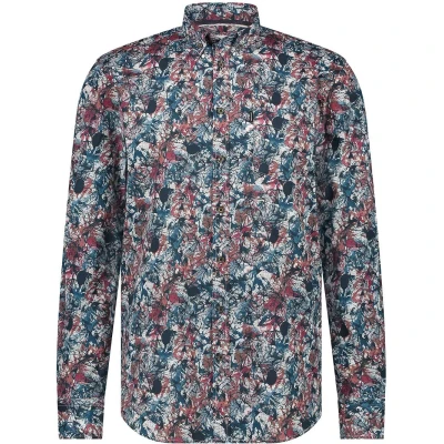 Afbeelding van State of Art Shirt LS Print Popli Rood/dessin 3XL