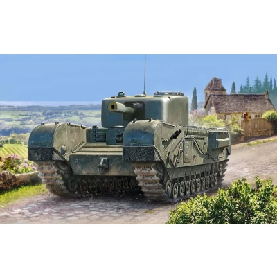 Afbeelding van 1:100 Zvezda 6294 Infantry Tank Mk. IV (A22C) Churchill V Snap Fit Kit Plastic Modelbouwpakket