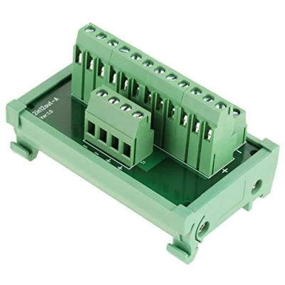 Afbeelding van DIN rail module breakout board power ingang 12 positie terminal blok adapter