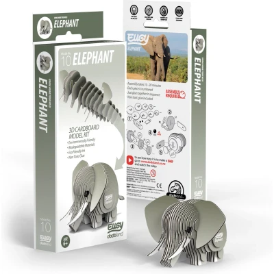 Afbeelding van Eugy 3D Model: WILD DIER / OLIFANT 7.8x7.5x4.9cm, in karton, doos, 6+