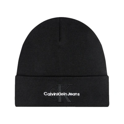 Afbeelding van Calvin Klein Jeans MONO LOGO Embro Beanie Unisex Muts, Maat: One Size, Black
