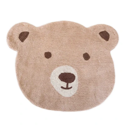 Afbeelding van KidsDepot Vloerkleed Beer Beige/Brown