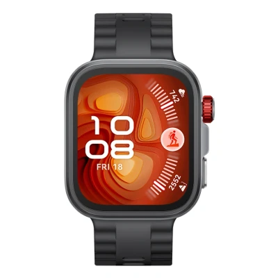 Afbeelding van HUAWEI WATCH FIT 4 Pro Zwart Fluorestomeer horlogeband Ultra slank design ECG functie Geavanceerde sportmodi Tot 10 dagen batterijduur Compatibel met iOS &amp; Android