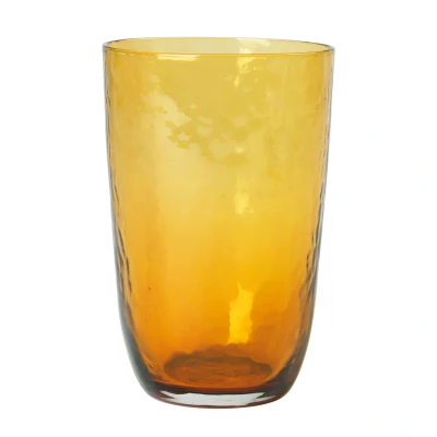 Afbeelding van Broste Copenhagen Hammered drinkglas 50 cl Amber