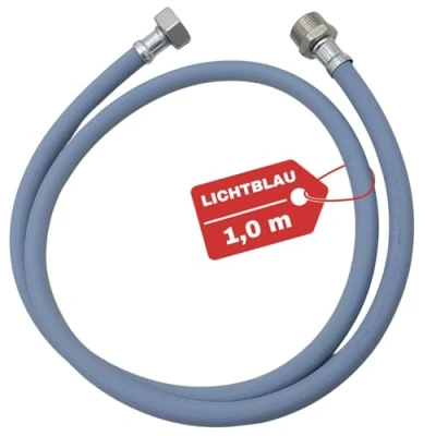 Afbeelding van LICHTBLAU Aanvoerslangverlenging met metalen schroefdraad, 1,0 m, voor wasmachine en vaatwasser, 3/4 inch, watertoevoerslang, verlenging, universeel inzetbaar