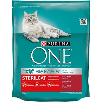 Afbeelding van Purina ONE Sterilcat Rund/Granen Kattenvoer 8x 800 g