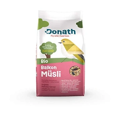 Afbeelding van Donath bio Balkonmuesli gepeld voor een proper terrras fijne mix met hoogwaardige zonnebloemolie waardevol vogelvoer alle seizoenen geproduceerd in Zuid Duitsland