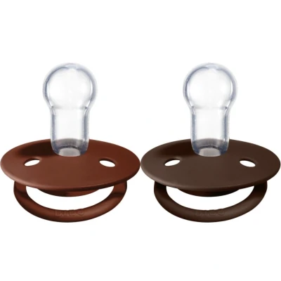 Afbeelding van BiBS De Lux Pacifier One Size Fopspeen 2 stuks Rust / Mocha