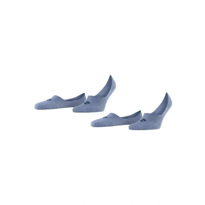Afbeelding van Burlington Everyday 2PACK Hidden IN SHOE Enkelsokken, Heren, Maat: 41/42, Light denim