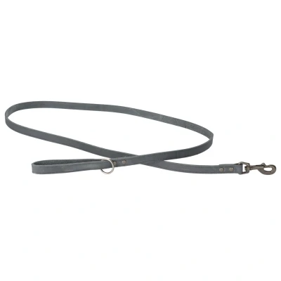 Afbeelding van Adori Looplijn Vetleder Met Print Hondenriem 180x1.8 cm Grijs M/L