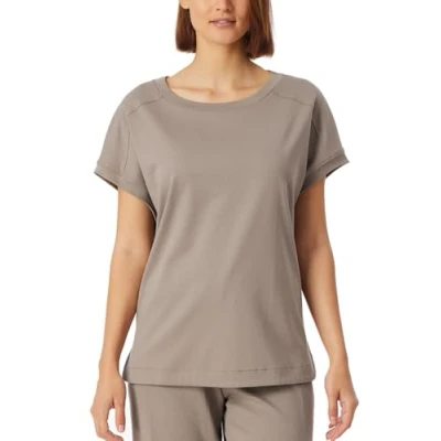Afbeelding van Schiesser MIX Relax Pyjamashirt, Dames, Maat: 4XL, Clay