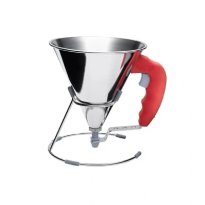 Afbeelding van De Buyer Kwik Mini Doseertrechter 0,8L Rvs Rood