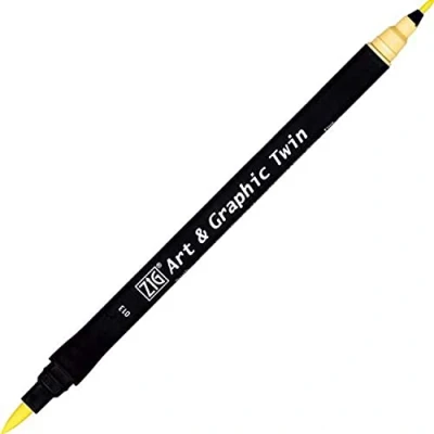 Afbeelding van ZIG Art &amp; Graphic Twin Tip brush marker Pale Yellow