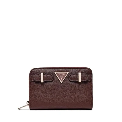 Afbeelding van GUESS Portemonnee Eco Ali Zip Around Wallet Burgundy Wijnrood