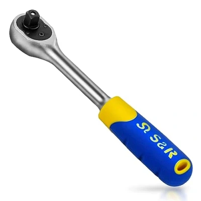 Afbeelding van S&amp;R Omkeerbare Ratel 3/8 &quot;Ratelsleutel, 45 Tanden voor Dopsleutel Insert Noten Chroom Vanadium Staal (3/8&quot; Vierkante Drive) Ratchet Tool