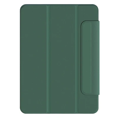 Afbeelding van Apple iPad Air 5 (2022) Hoes: Pomologic BookCover Bookcase Harmony Green Kunstleder Tablet Hoezen