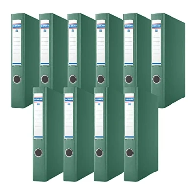 Afbeelding van DONAU 3932001PL 06 Ringband/groen, 2 D ringmechanisme, 30 mm, DIN A4, van karton/kunststof, 1,9 mm dik karton met eco PP 100µ, verpakking 10 stuks