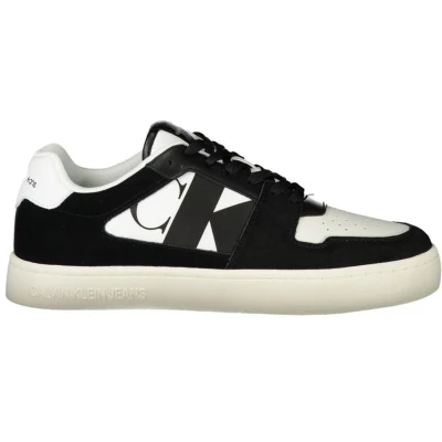 Afbeelding van Calvin Klein Jeans Heren Classic Cupsole NBS Heritage YM0YM01093 Sneakers, Zwart (Zwart/Helder Wit), 6.5 UK, Helder Wit, 39 EU